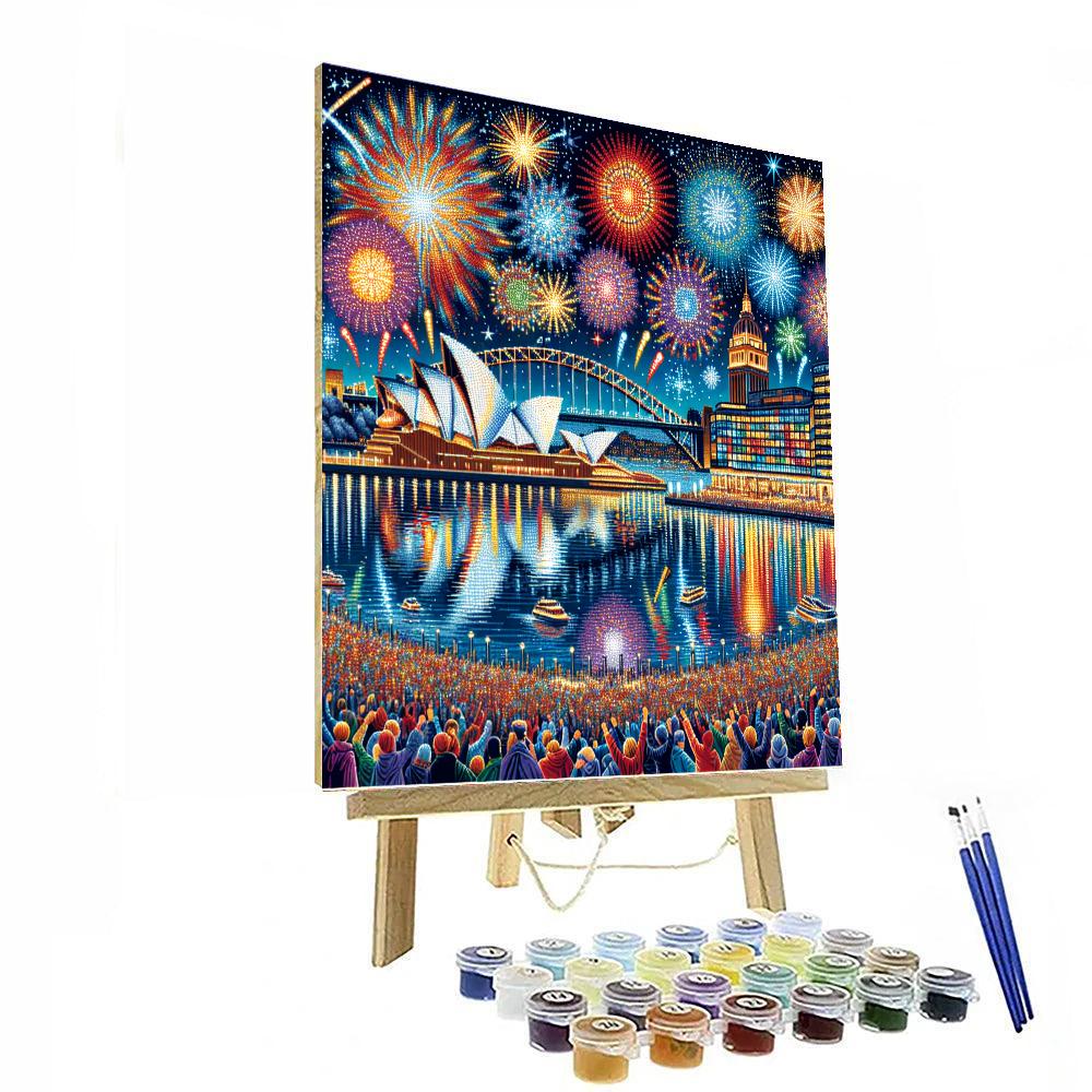 Sydney New Year’s Eve - Sydney, Australia Painting By Numbers Kit