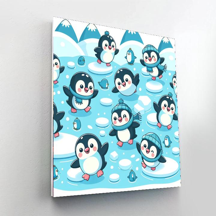 Penguin Ice Capade DIY Paint By Numbers
