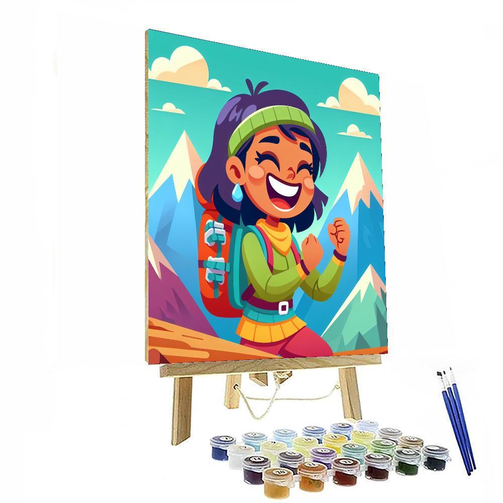 Friendly Mountain Climber Paint By Numbers Art