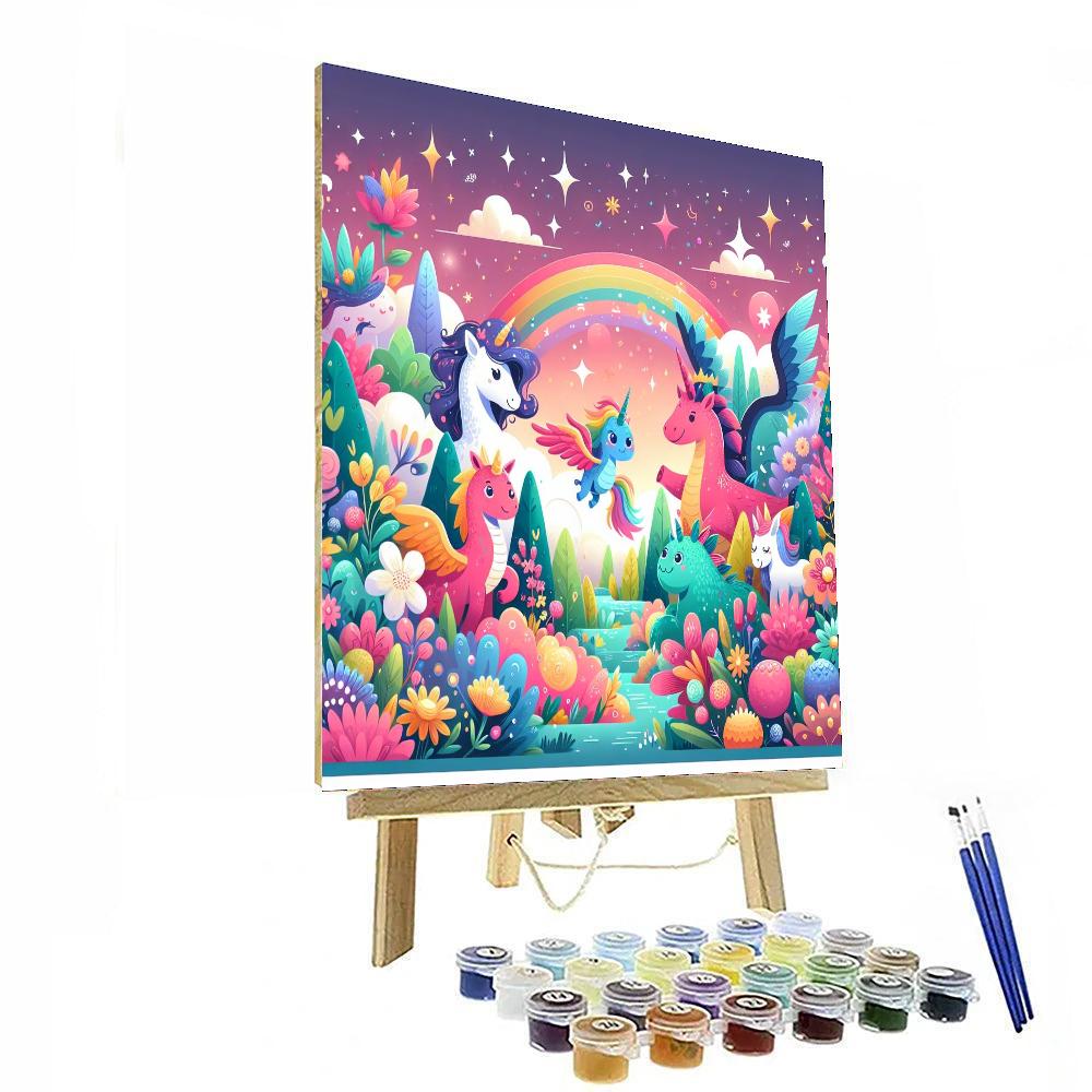 Whimsical Creature Adventure Paint By Numbers Art