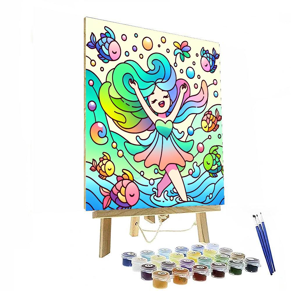 Whimsical Water Sprite DIY Paint By Numbers
