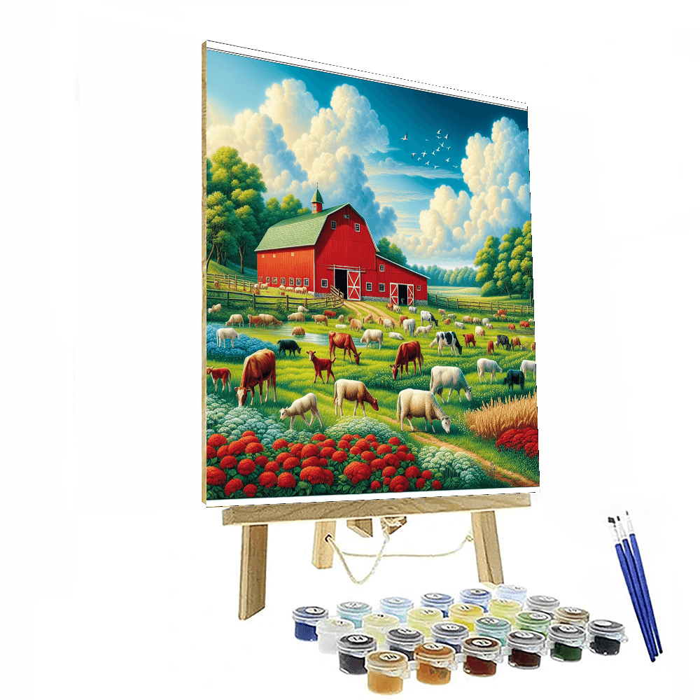 Charming Little Farm Number Painting
