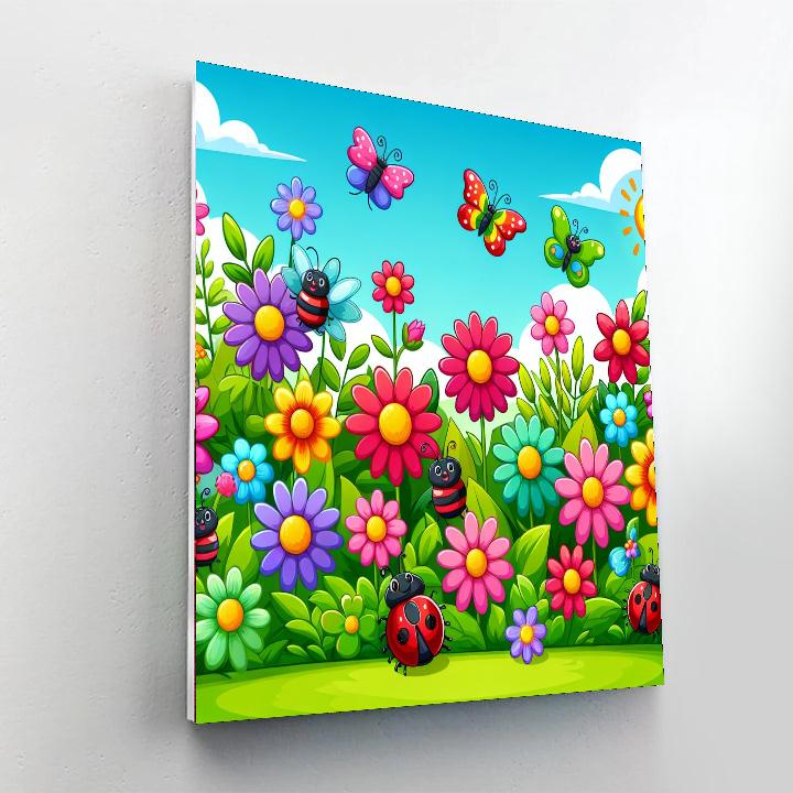 Bright Garden Blooms Paint By Color