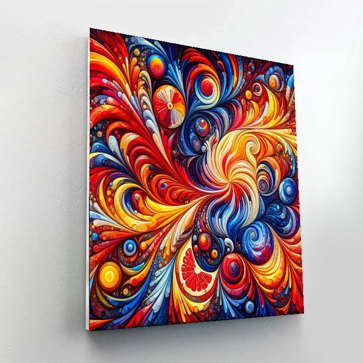 Colorful Kaleidoscope Burst Paint By Number