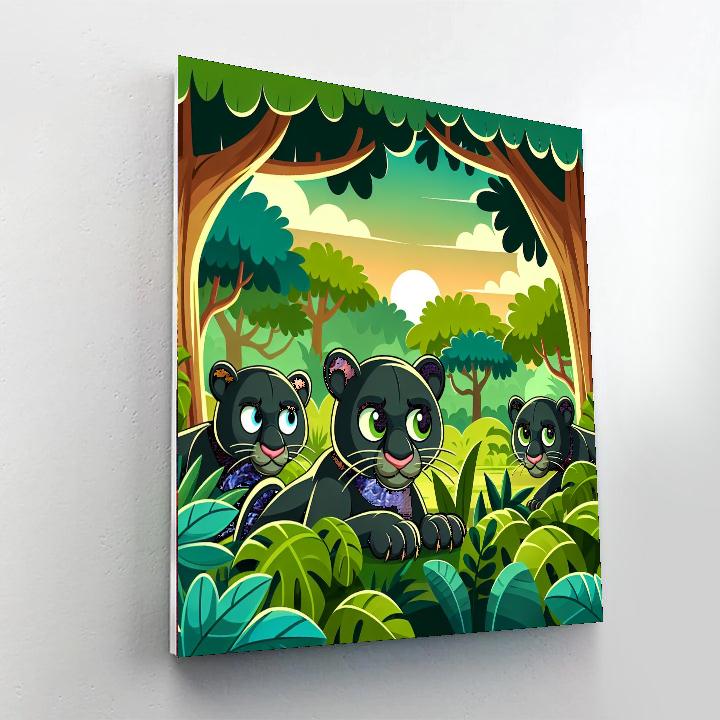 Prowling Panthers Numbered Painting Kits