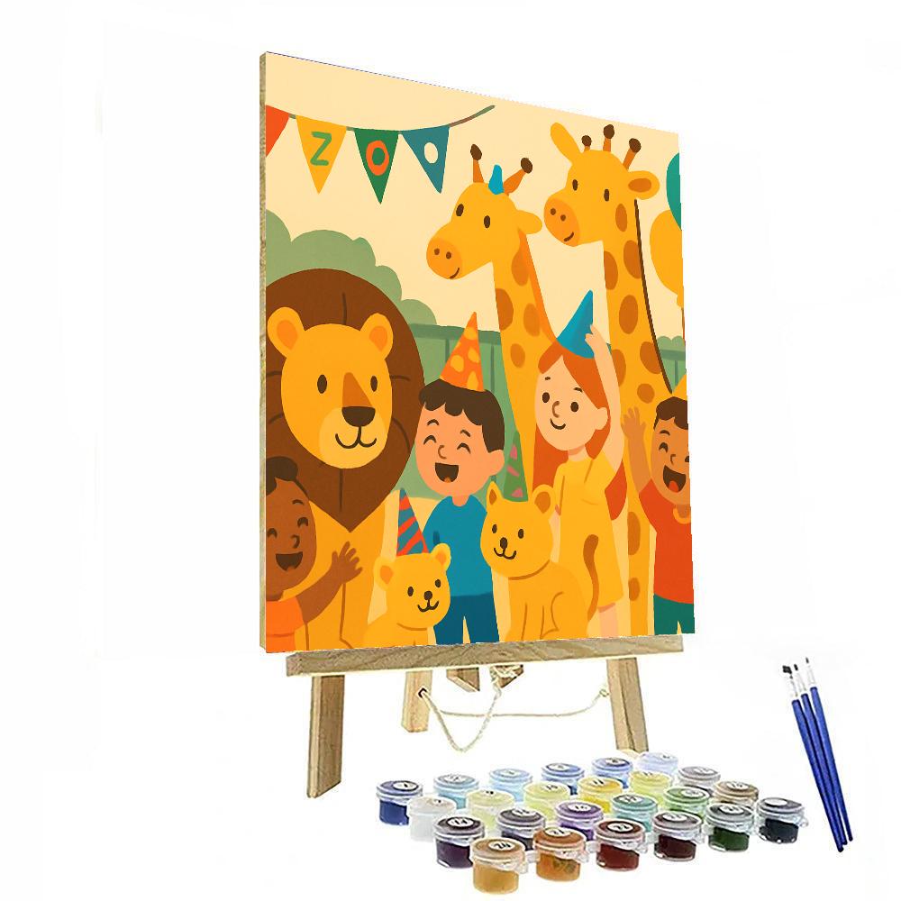 Zoo Party Fun Painting By Numbers Kit