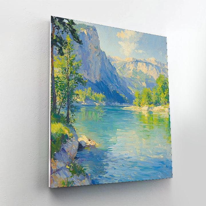 Paul Cézanne Inspired Calm River Path  Painting By Numbers Kit