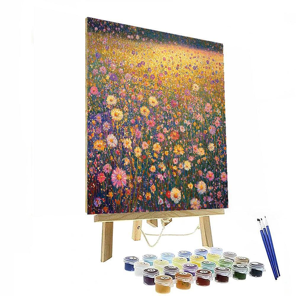 Georges Seurat Inspired Harmony Of Sunlit Meadows  Numbered Painting Kits