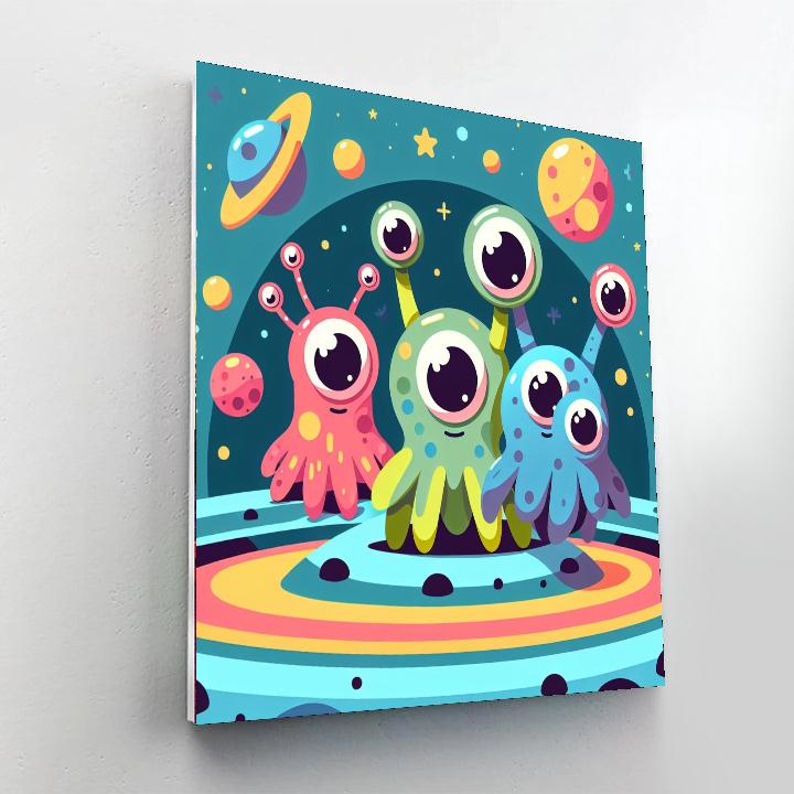 Galactic Alien Friends Paint By Numbers
