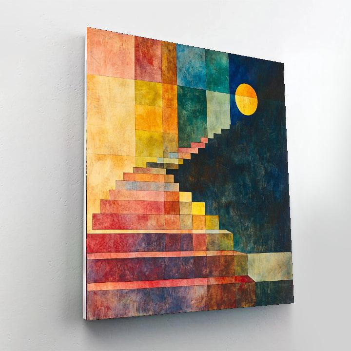 Paul Klee Inspired Ebullient Rhythms  Number Painting