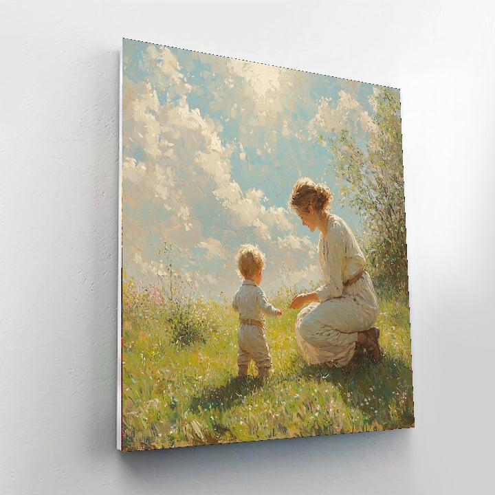 Guiding The Little Steps Number Painting