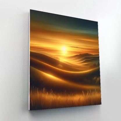 Radiant Sunset Over Hills Numbered Painting Kits