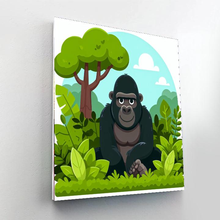 Gentle Gorillas Paint By Numbers Art
