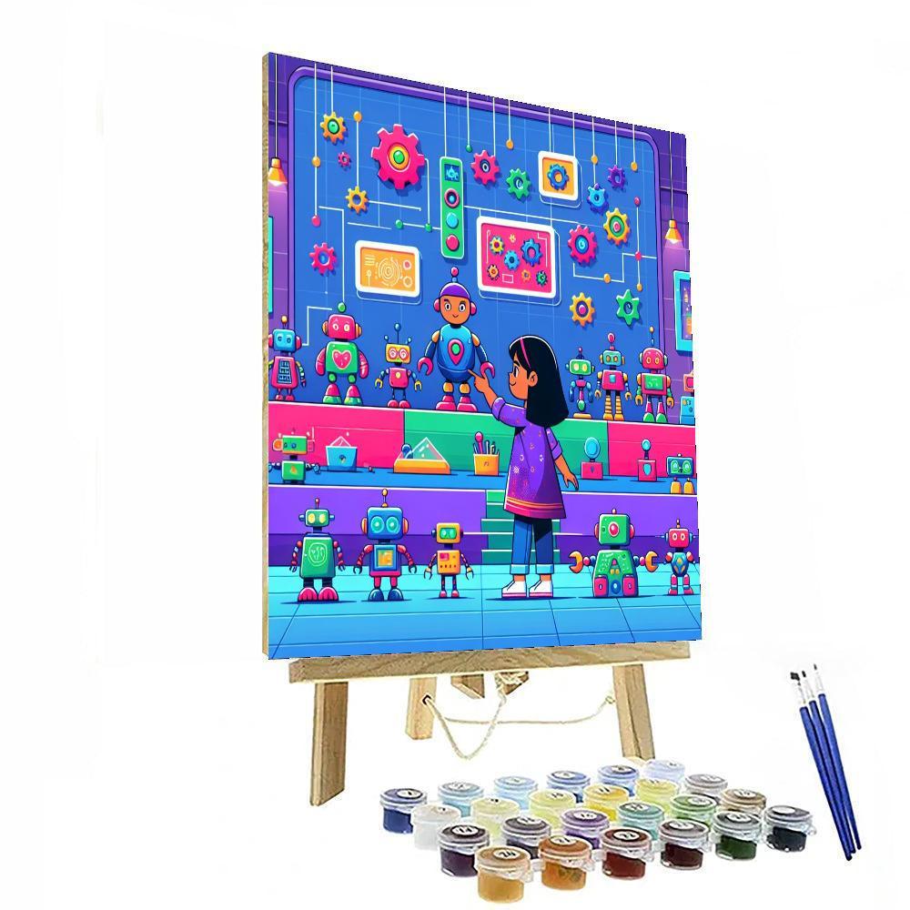 Robot World Expedition Paint By Number
