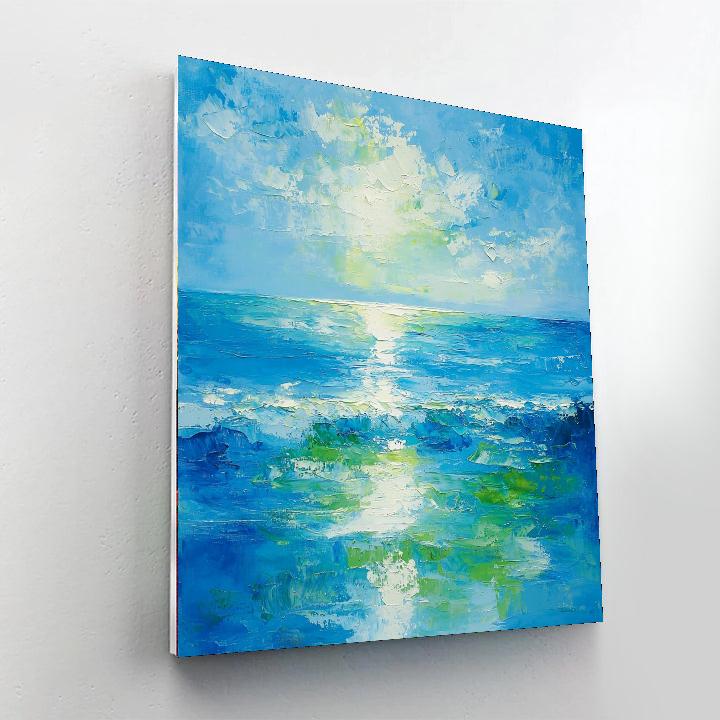 Monet Inspired Monet's Ocean  Number Painting
