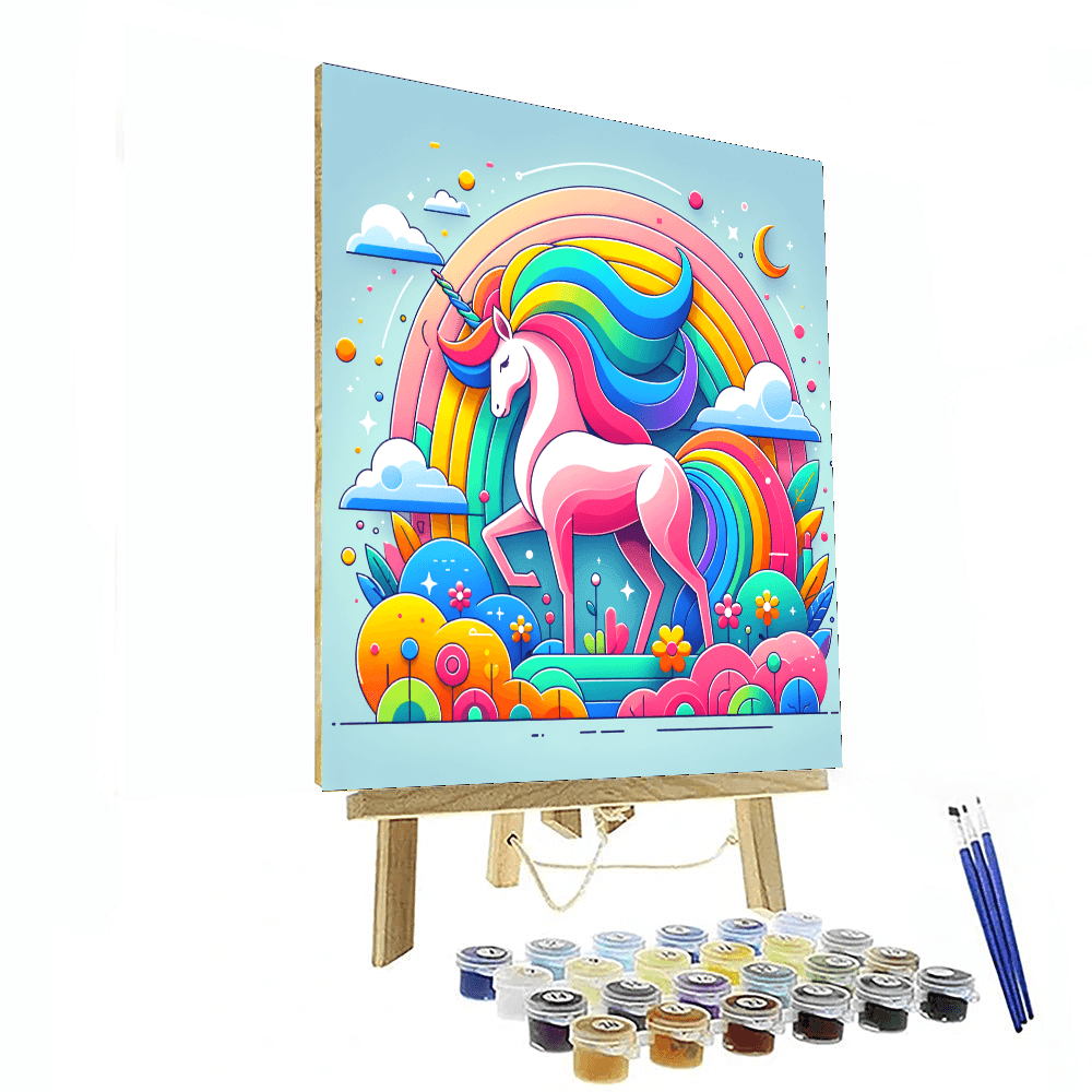 Rainbow Unicorn Dream Paint By Numbers
