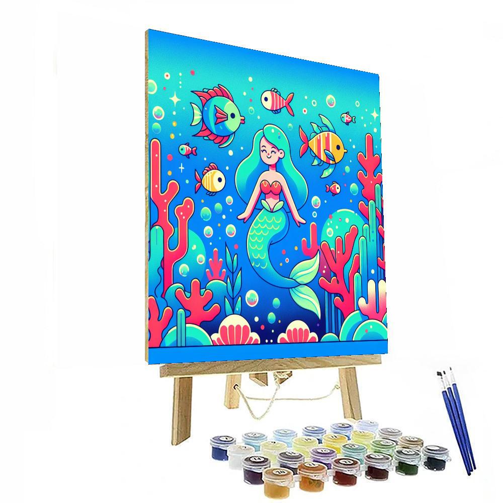 Mermaid's Enchanted Reef Painting Number Kit