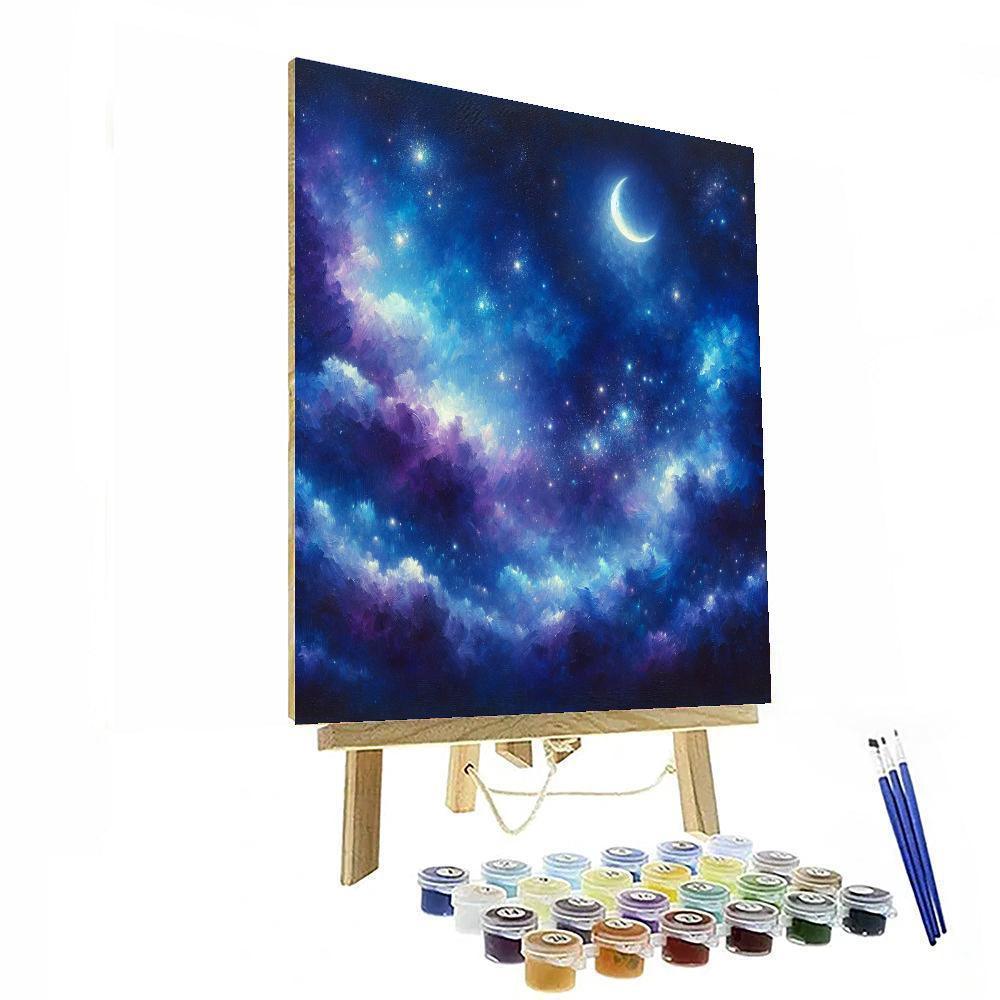 Ethereal Starry Night Painting Number Kit