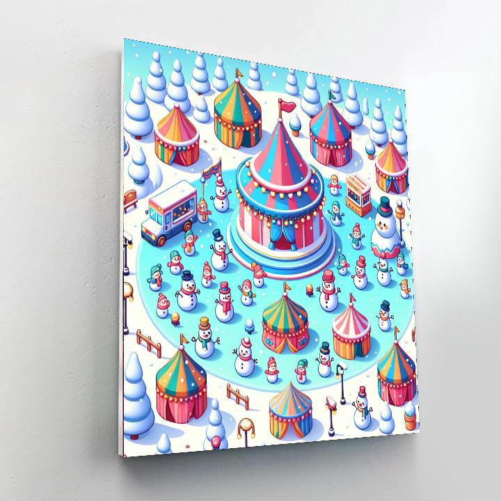 Winter Carnival Celebration Paint By Numbers Art