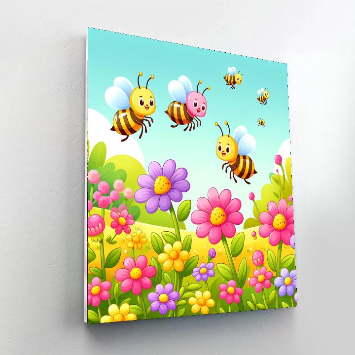 Busy Bee Meadow Number Painting