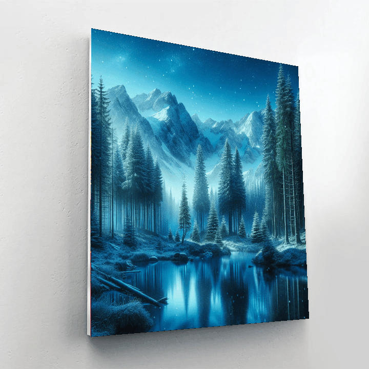 Whispering Alpine Forest Paint By Number