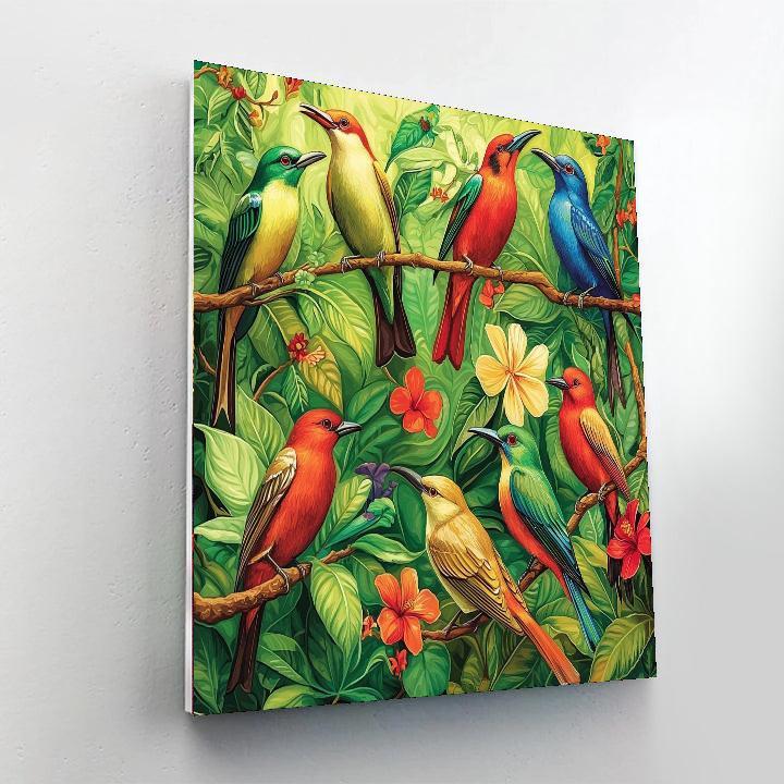 Audubon Inspired Exotic Tropical Birds  Paint By Numbers