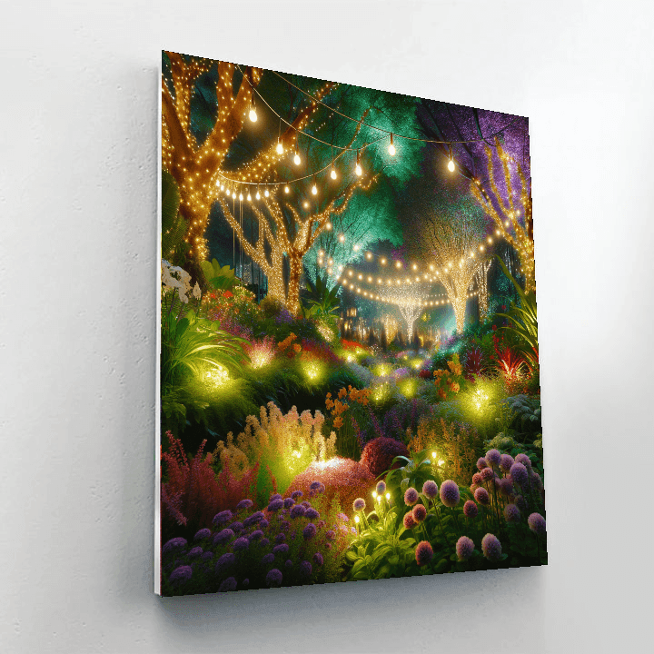 Fairy Lights Night Garden Painting Number Kit