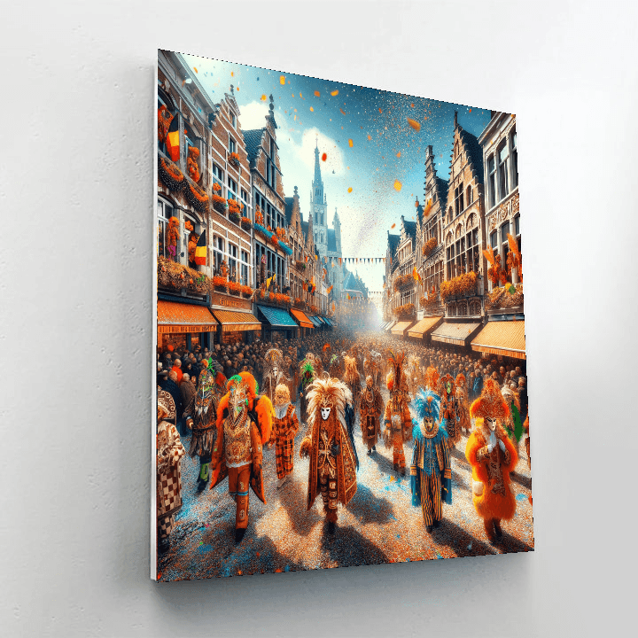 Carnival Of Binche - Belgium Painting By Numbers Kit