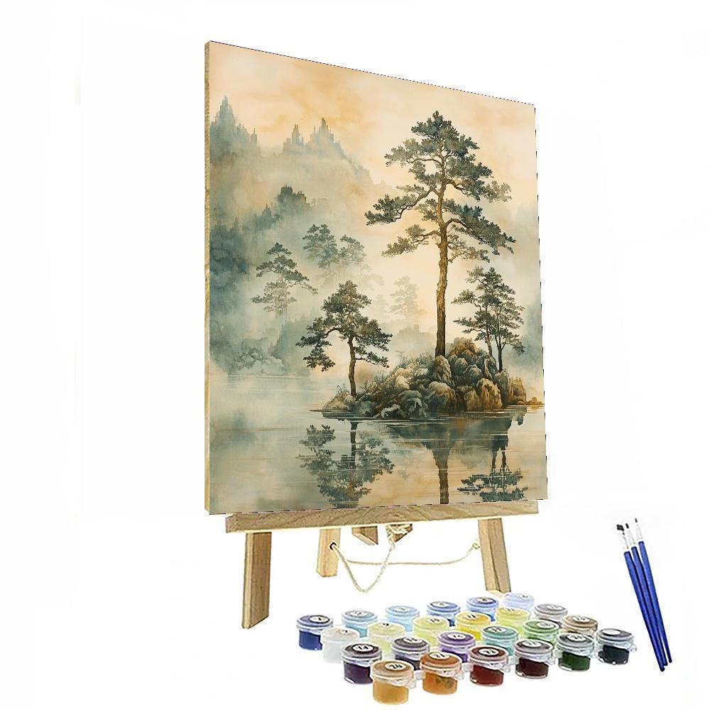 Zhao Mengfu Inspired Harmony Of Ancient Trees  Paint By Color