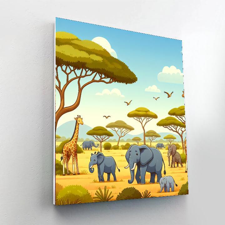 African Savanna Expedition Numbered Painting Kits