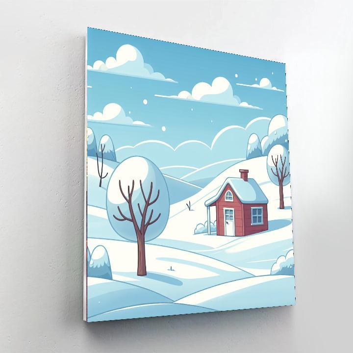 Inspiring Snowy Landscape Paint By Number