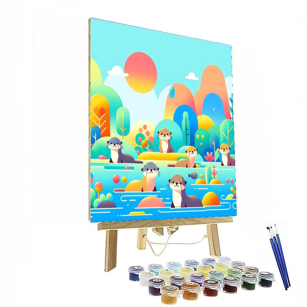 Otter Oasis Extravaganza Paint By Numbers