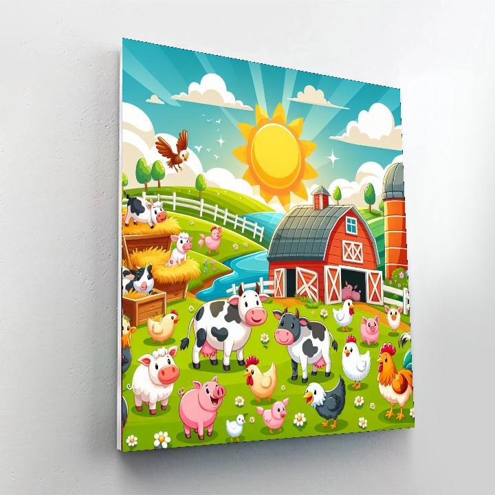 Farmyard Animal Adventure Numbered Painting Kits