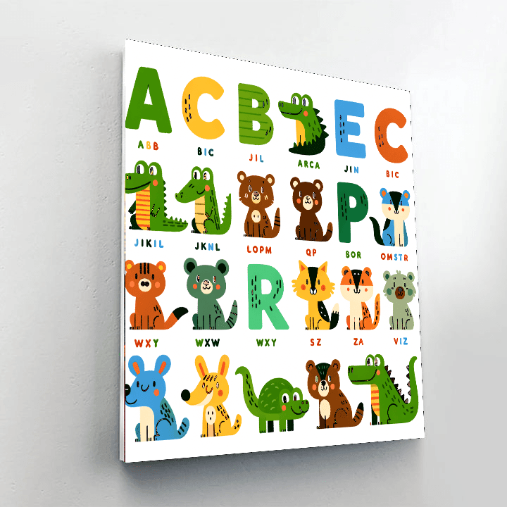 Animal Alphabet Adventure Paint By Color