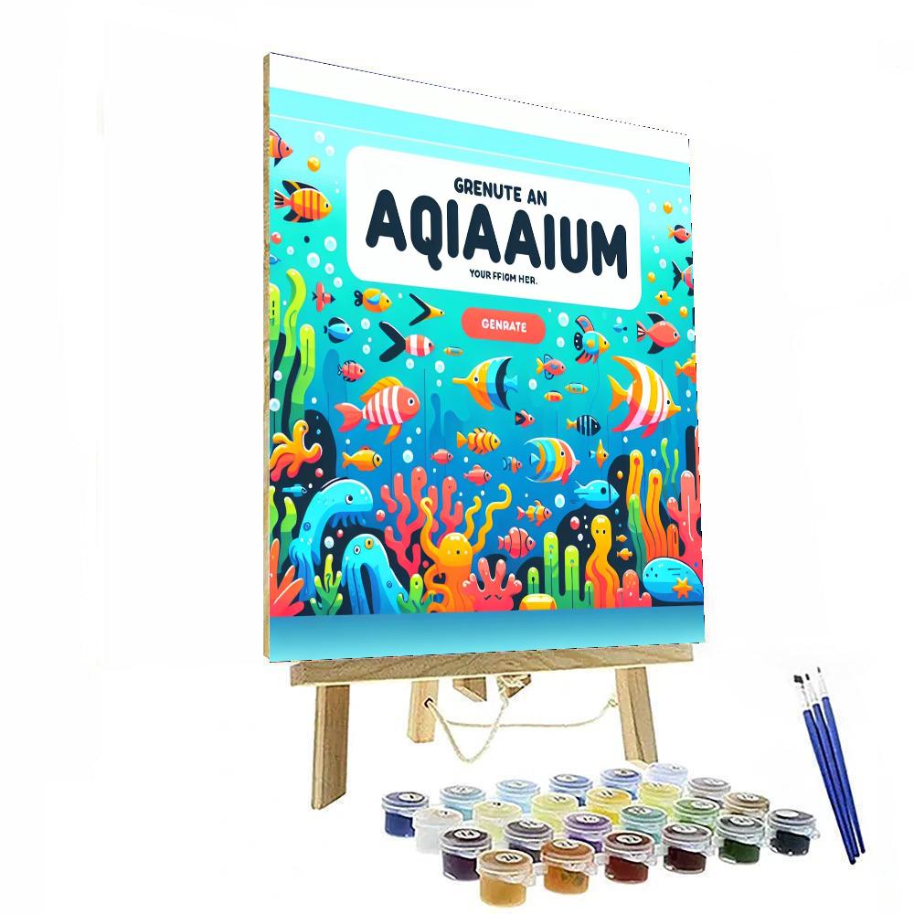 Colorful Aquarium World Painting Number Kit