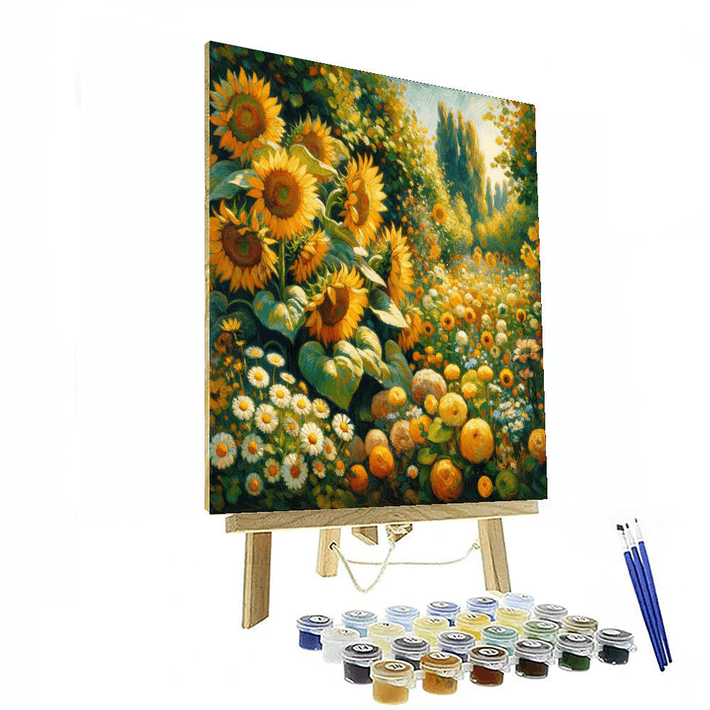 Sunlit Summer Garden Number Painting