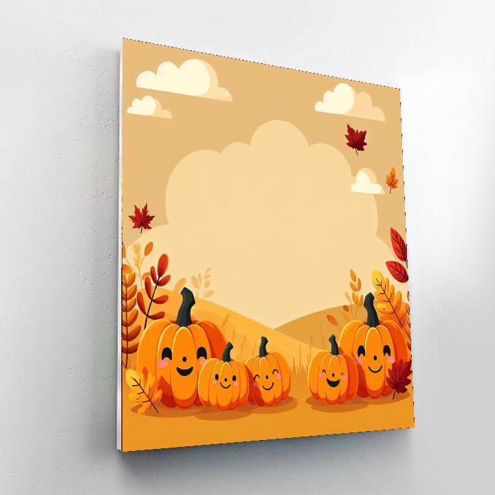 Jolly Pumpkin Harvest Paint By Numbers Art