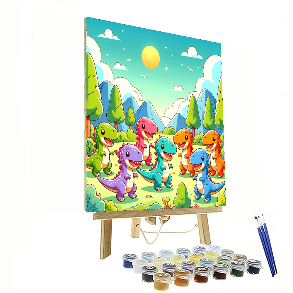Doodle Dinosaur Adventure Paint By Number