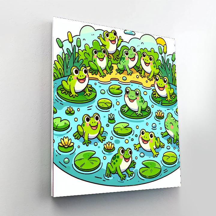 Hoppy Frog Pond Paint By Numbers Kits