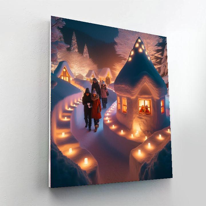 Kamakura Snow Lantern Festival Paint By Numbers