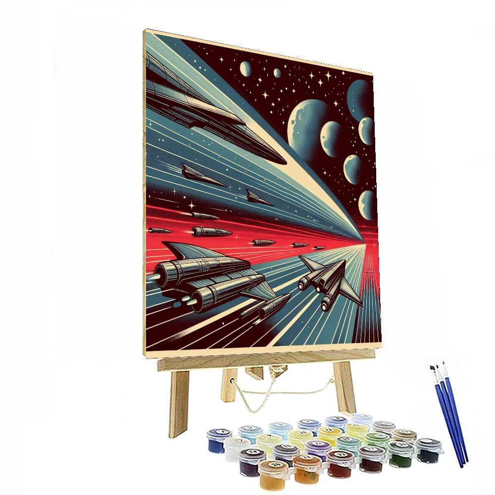 Retro Sci-fi Journey Painting By Numbers Kit