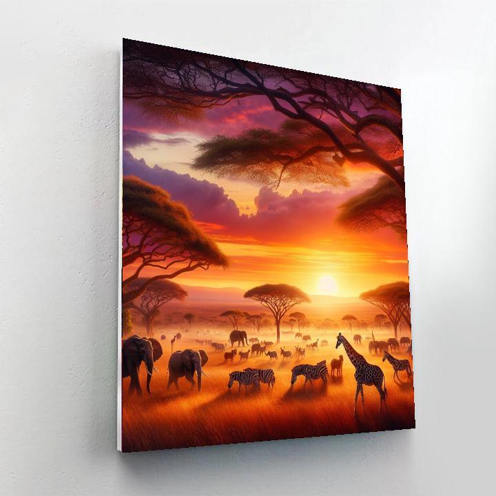 Golden Savanna Wildlife Paint By Numbers Kits