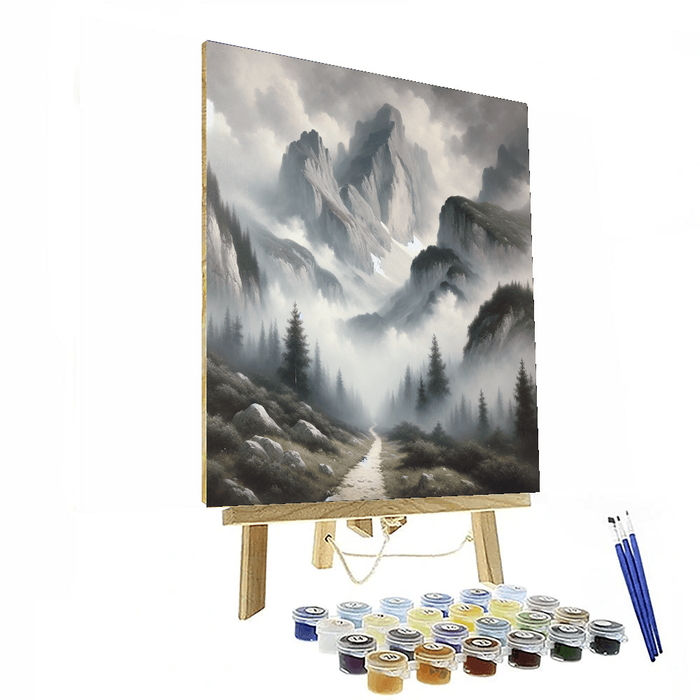 Mystical Mountain Path Number Painting