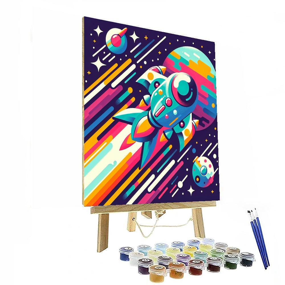 Galaxy Space Race Paint By Number
