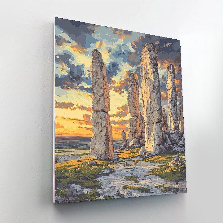 Michelangelo Inspired Ancient Sentinels  Paint By Numbers