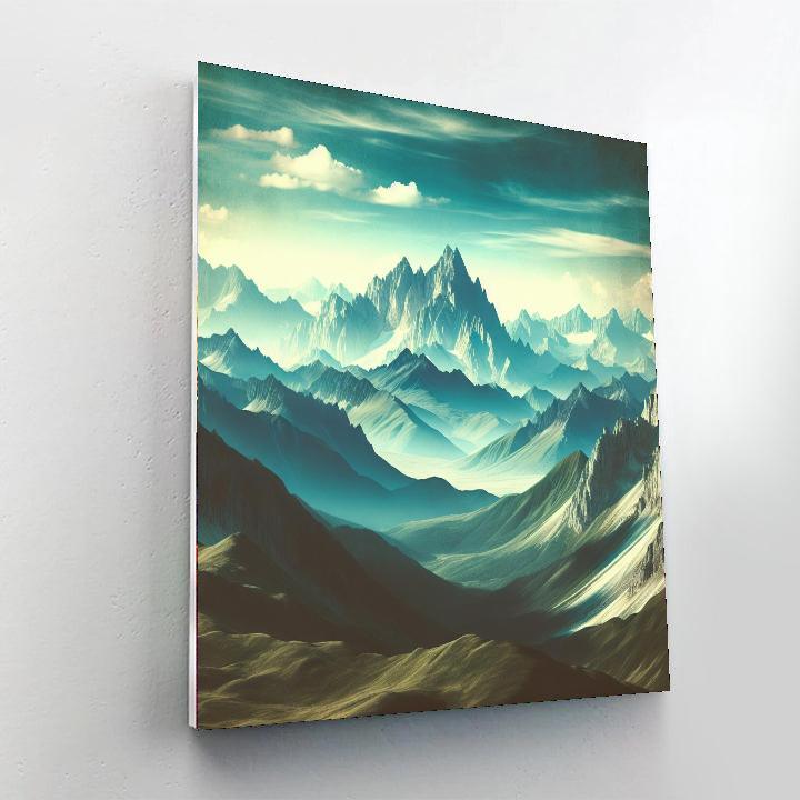 Spectacular Mountain Vista DIY Paint By Numbers
