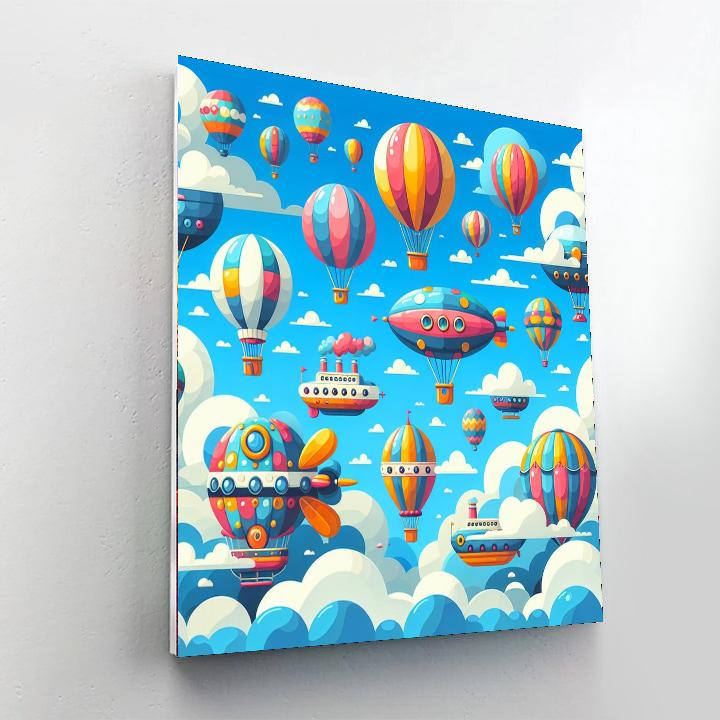 Daring Adventure In The Sky Number Painting