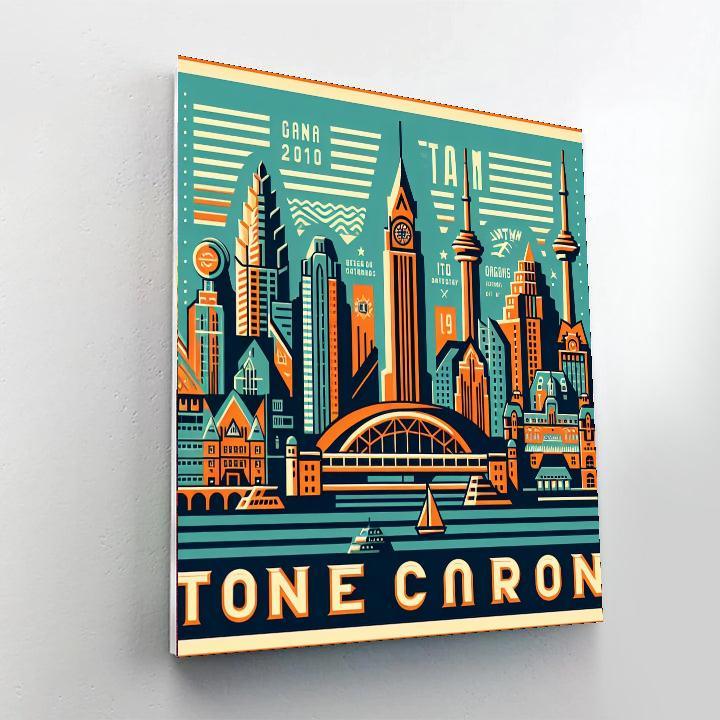 Retro Travel Poster Paint By Numbers