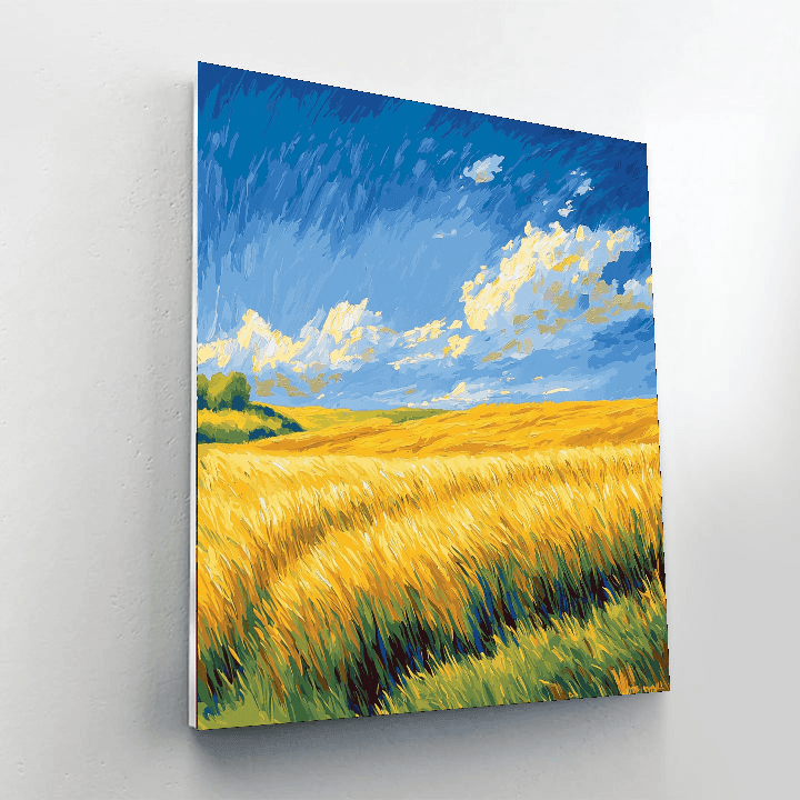 Van Gogh Inspired Golden Fields Of Dreams  Painting By Numbers Kit