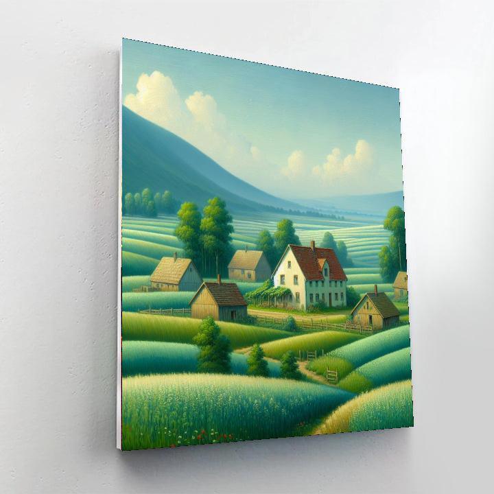 Pastoral Hillside Retreat Paint By Color